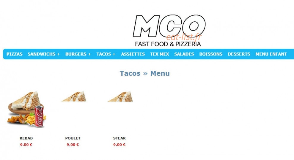 Pizzeria M.c.o — carte page 7