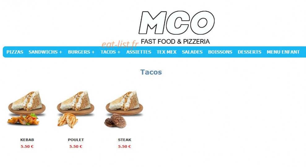Pizzeria M.c.o — carte page 6
