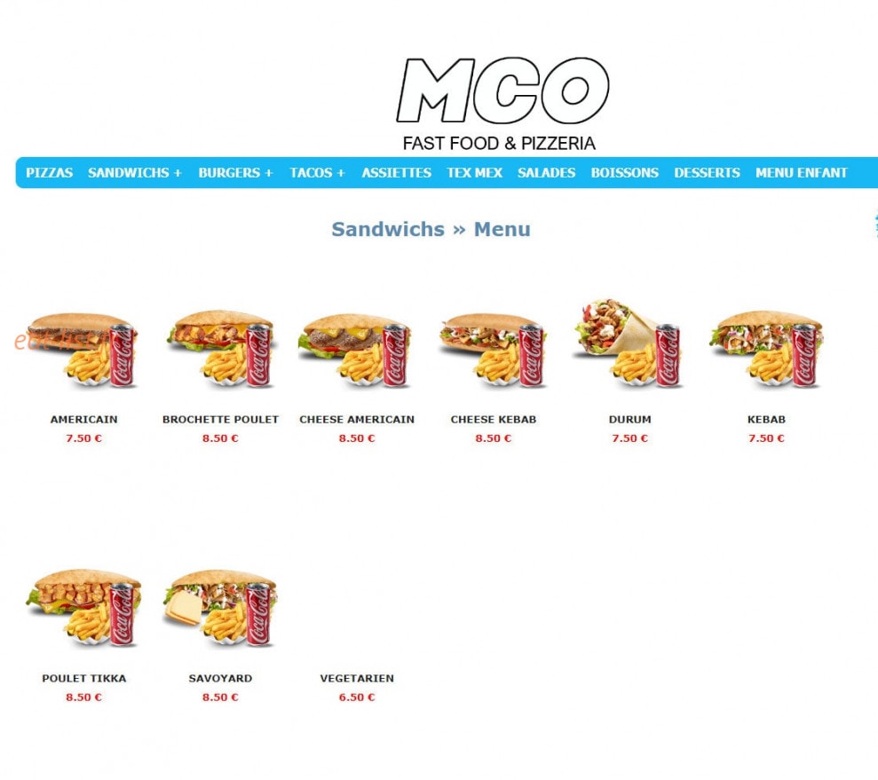 Pizzeria M.c.o — carte page 3
