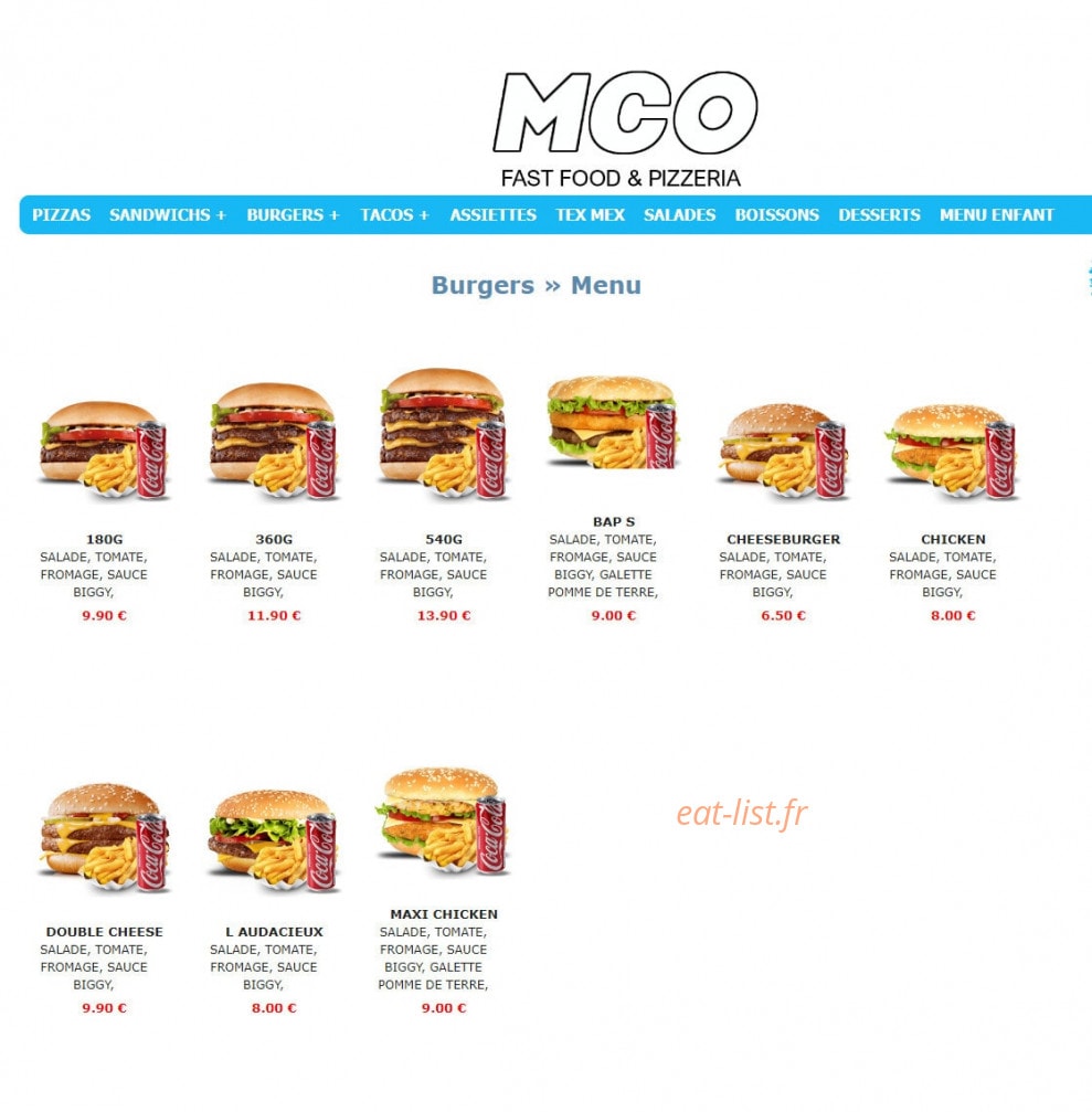Pizzeria M.c.o — carte page 5