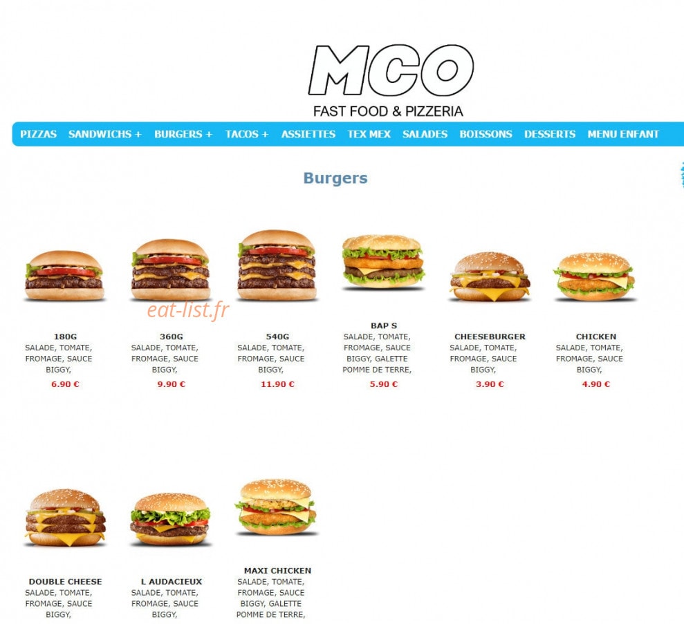 Pizzeria M.c.o — carte page 4