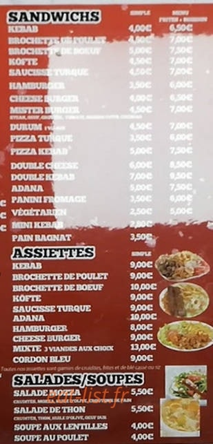 Snack O'denizli — carte page 2
