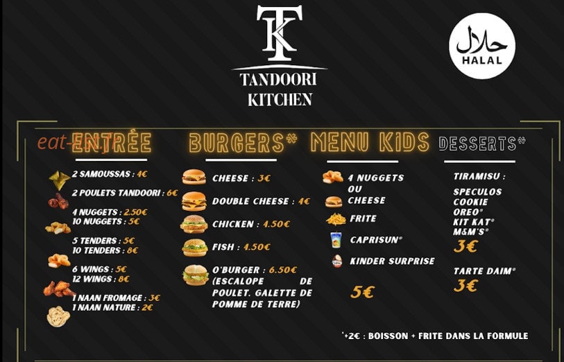 Tandoori Kitchen — carte page 2