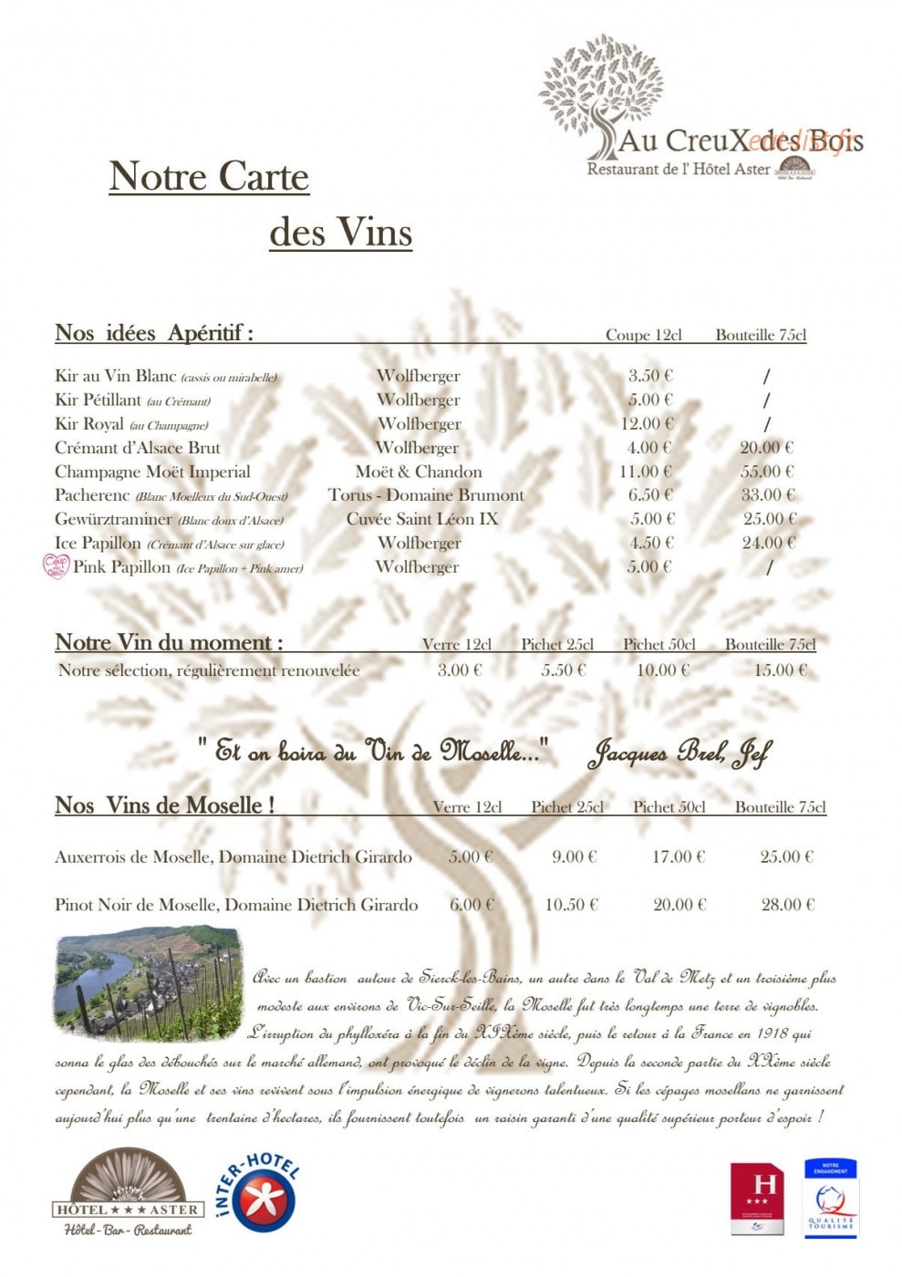 Au CreuX des Bois — carte page 4