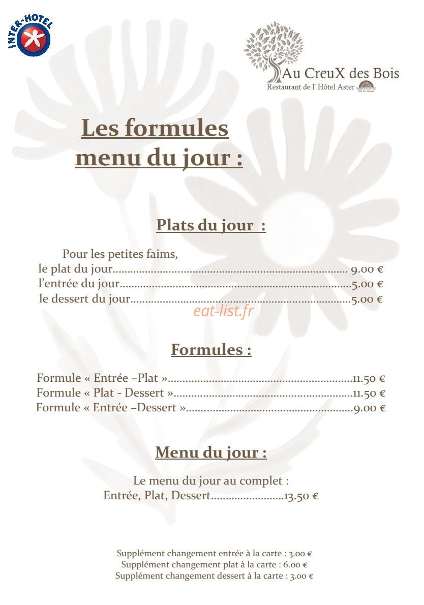 Au CreuX des Bois — carte page 1