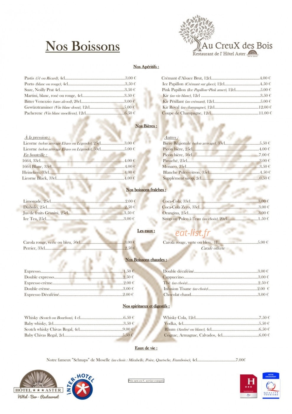 Au CreuX des Bois — carte page 3