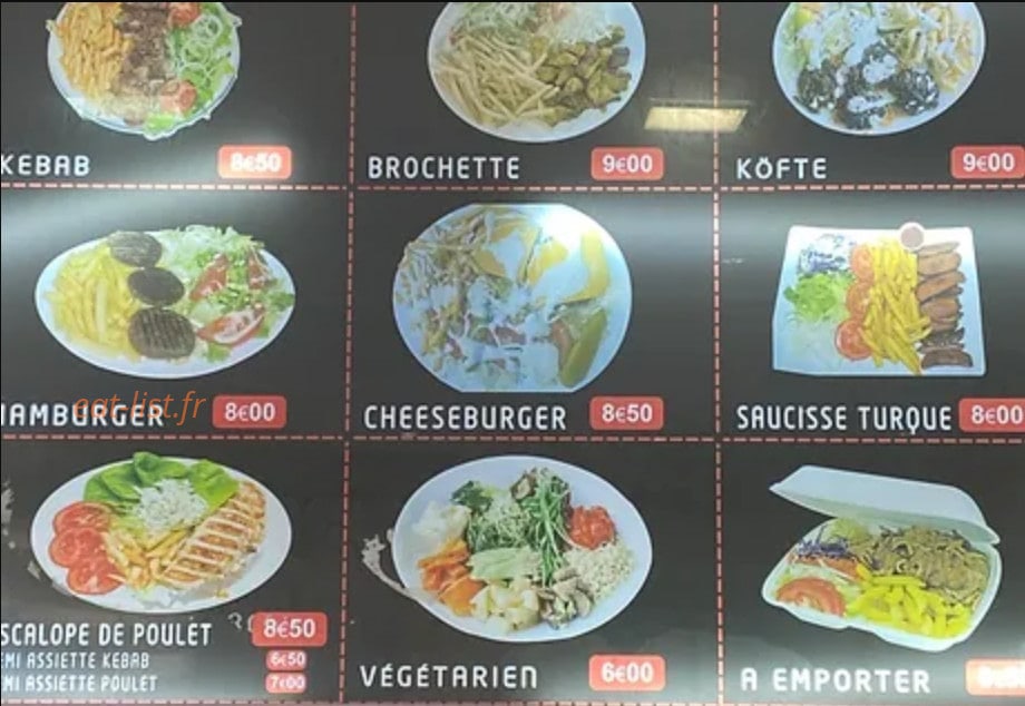 Chez Mehmet — carte page 2