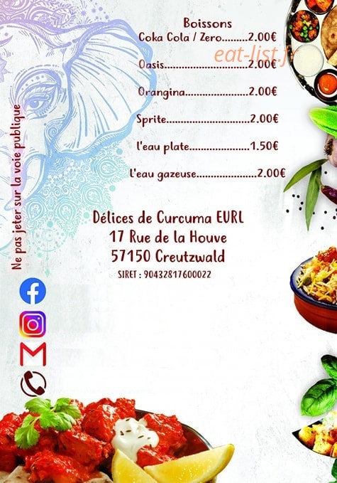 Délices de Curcuma — carte page 6