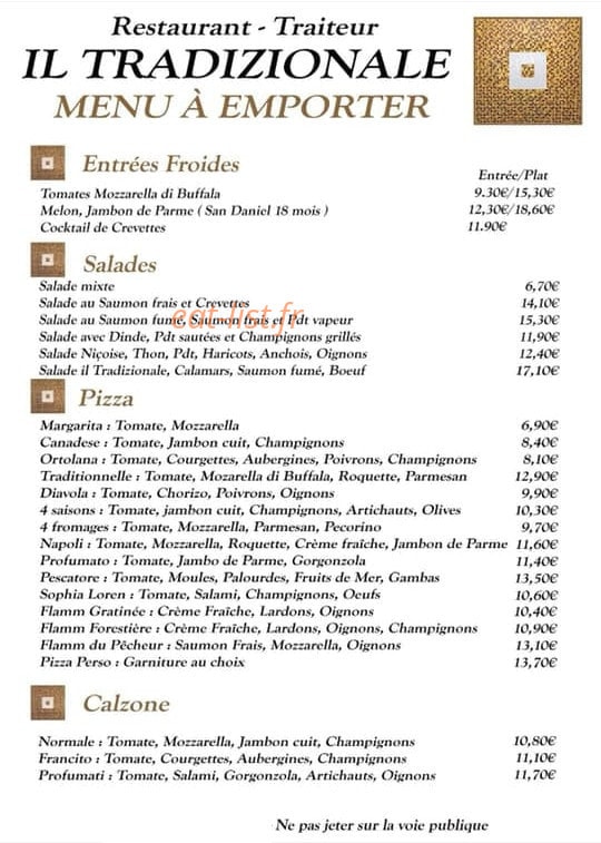 Il Tradizionale — carte page 1