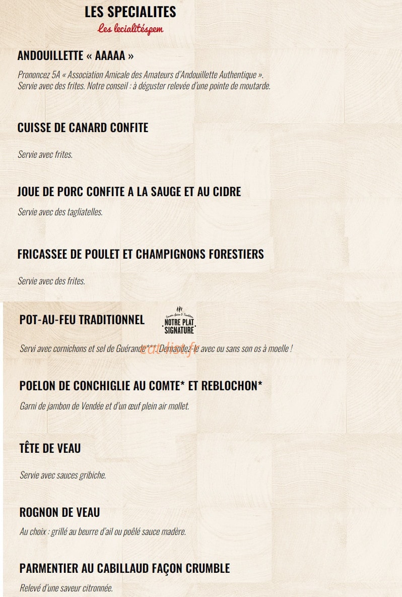 La Boucherie — carte page 6