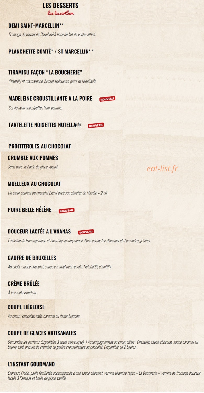 La Boucherie — carte page 7