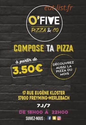 O’five — carte page 1