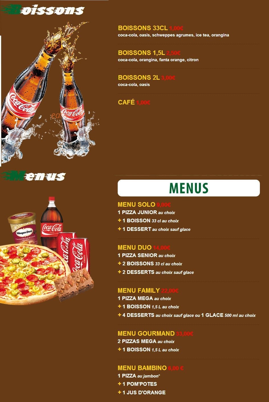 Pizza tasty — carte page 5