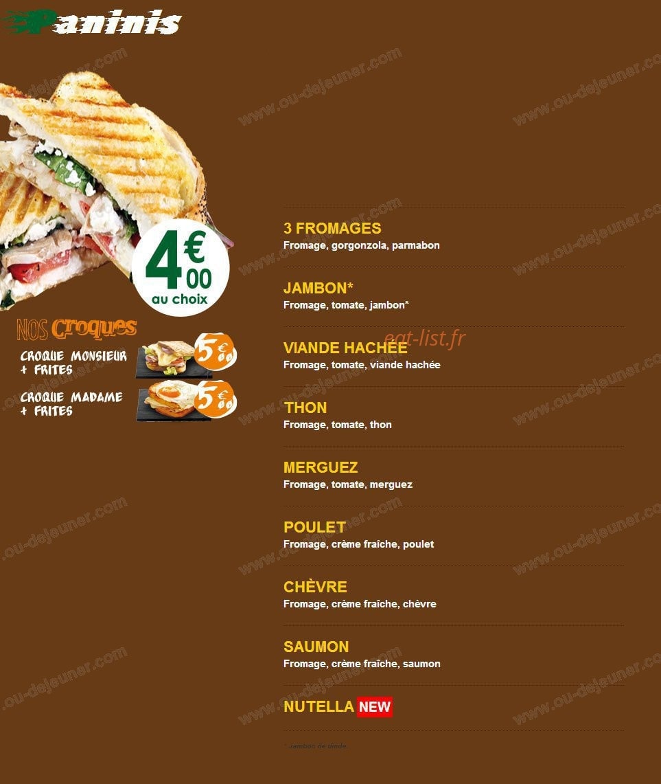 Pizza tasty — carte page 3