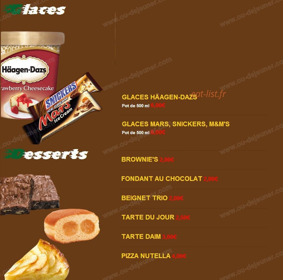Pizza tasty — carte page 4