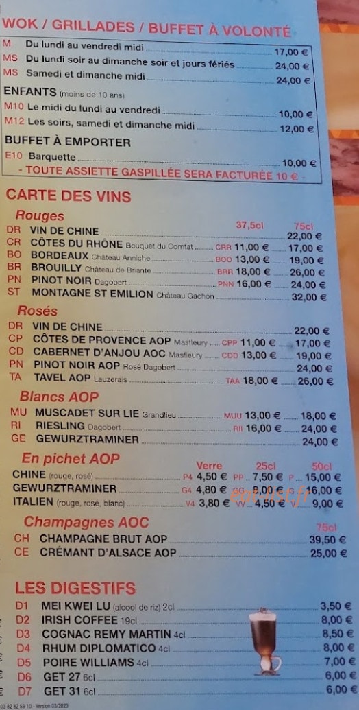 Wok 579 — carte page 1