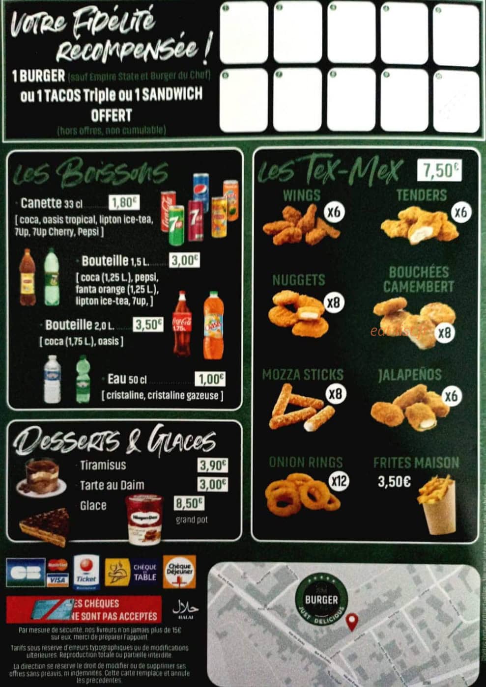 Burger Store — carte page 4