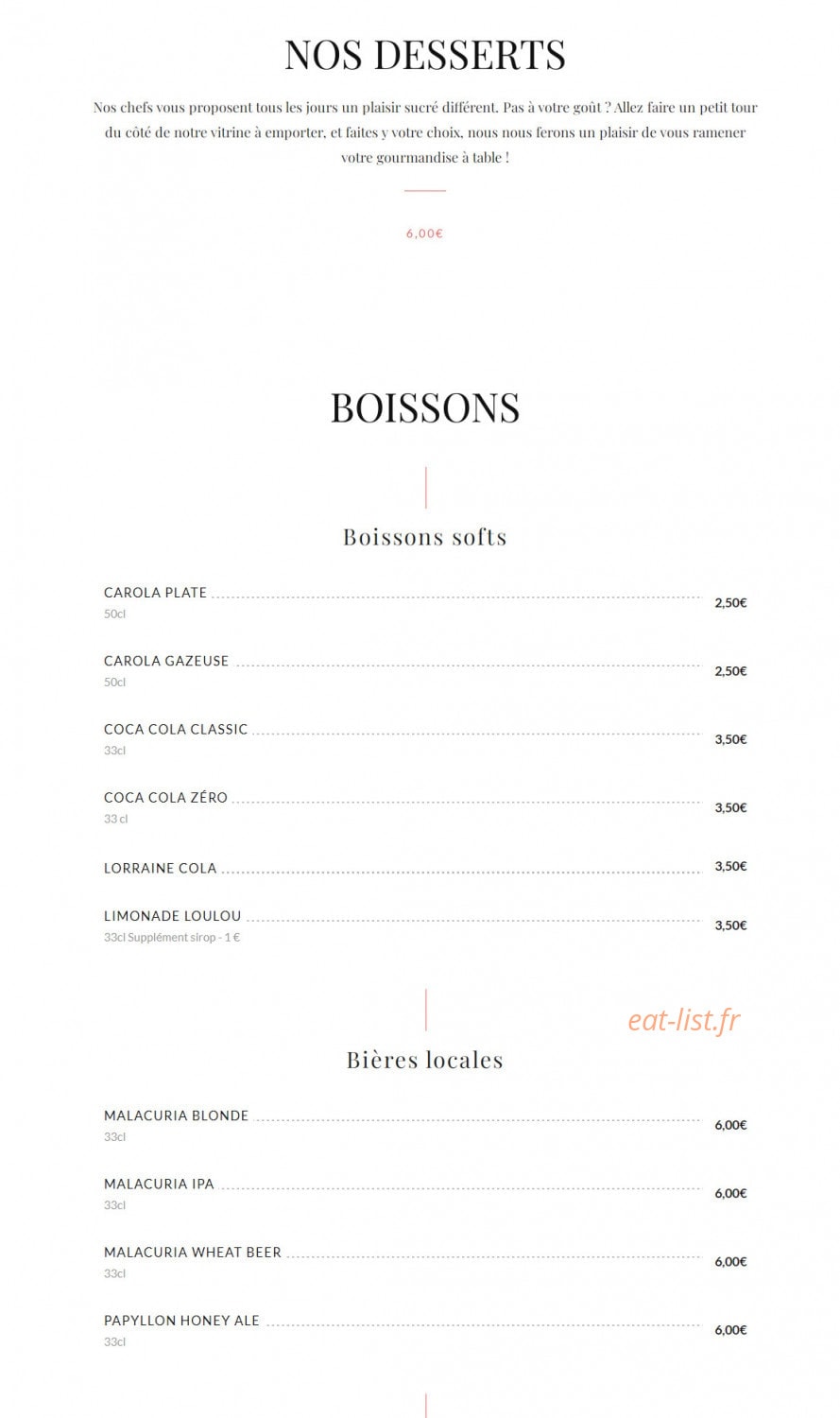 Comptoir Marly — carte page 3