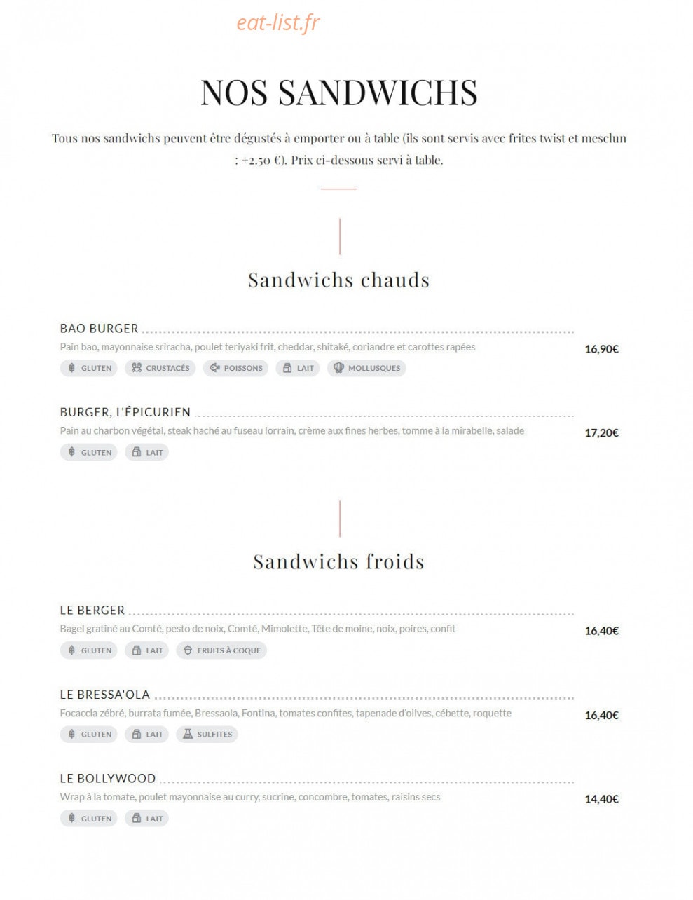 Comptoir Marly — carte page 2