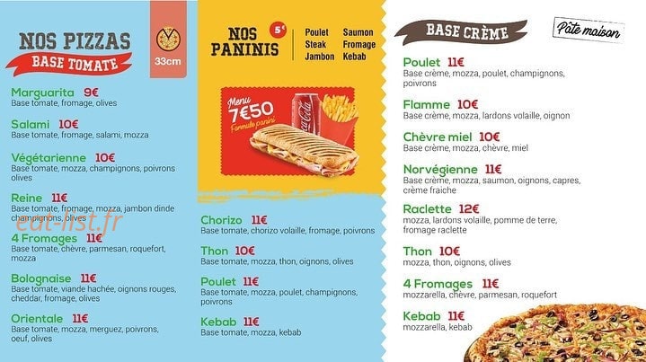 Las Pizza — carte page 2