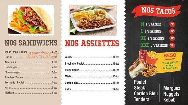 Las Pizza — carte page 1