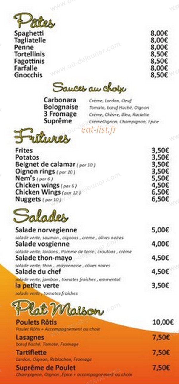 Marga Pizza — carte page 3