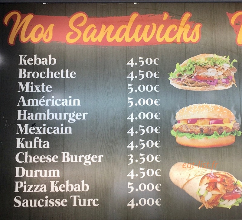 Snack du rif — carte page 1