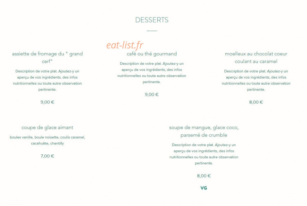 Bistrot aimant — carte page 3