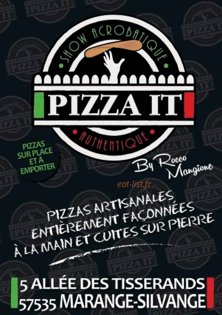 Pizza It — carte page 1