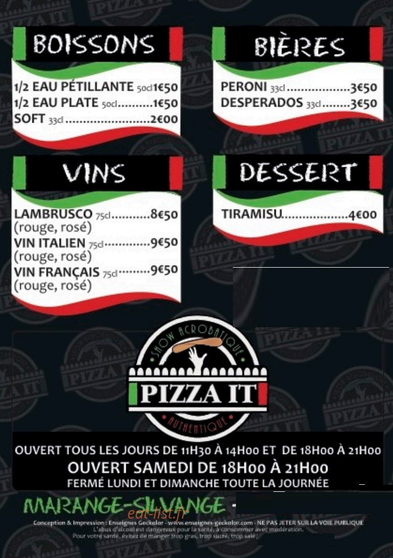 Pizza It — carte page 4