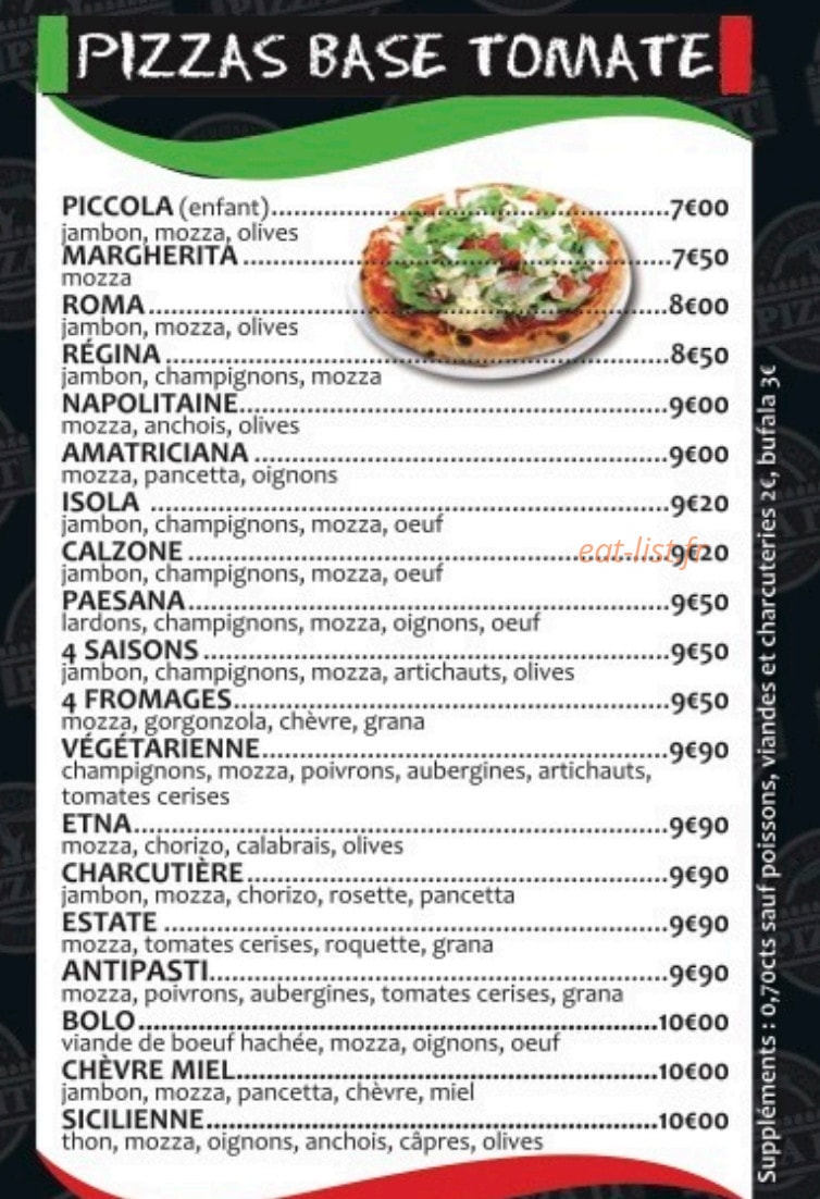 Pizza It — carte page 2