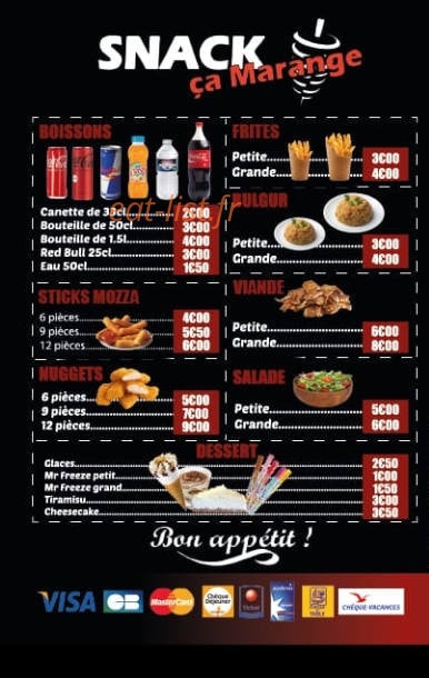 Snack Ca Marange — carte page 4