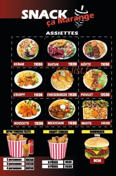Snack Ca Marange — carte page 3