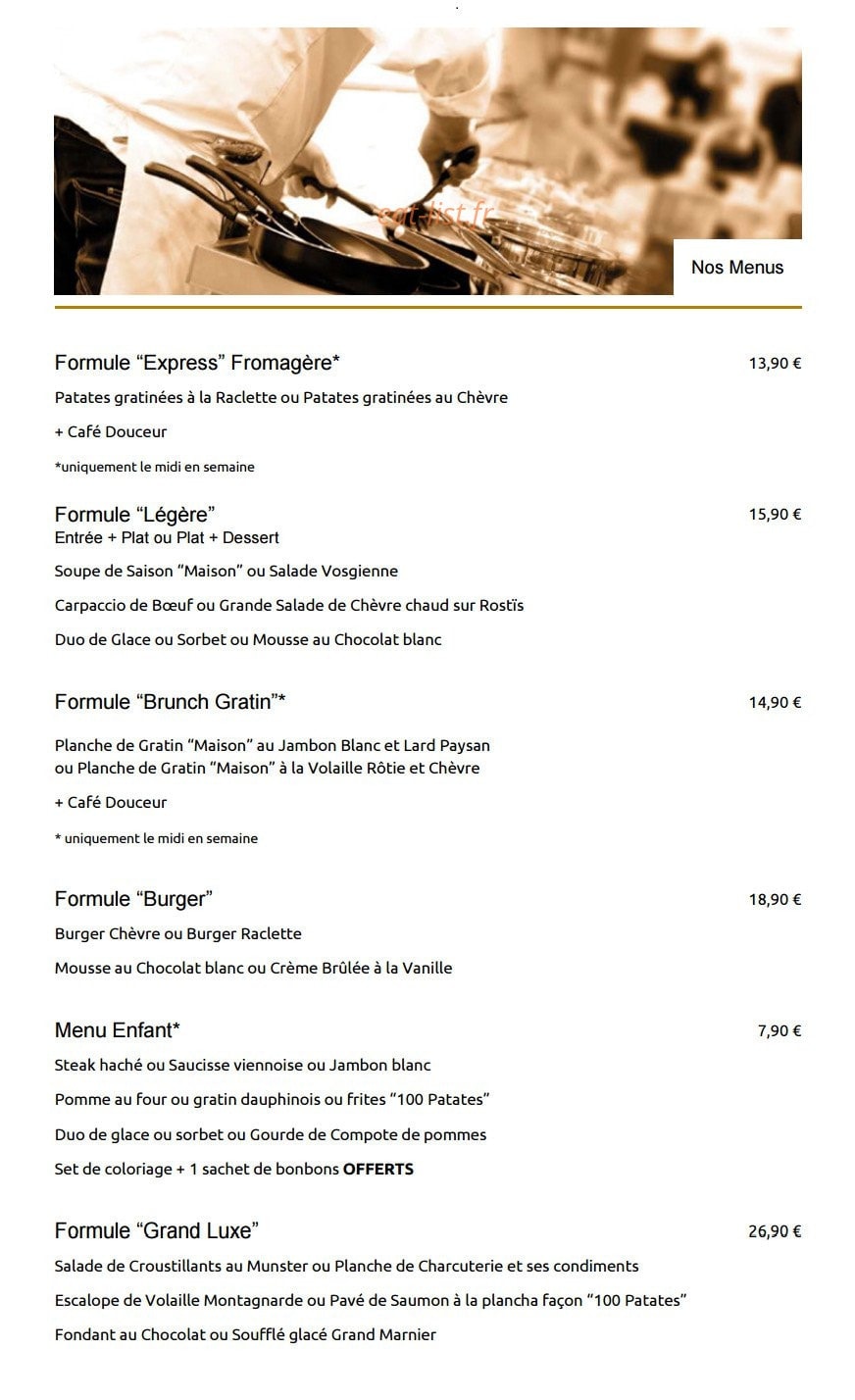 100 Patates — carte page 11