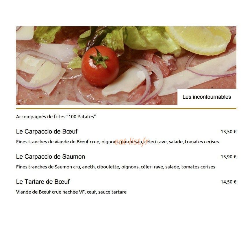 100 Patates — carte page 9