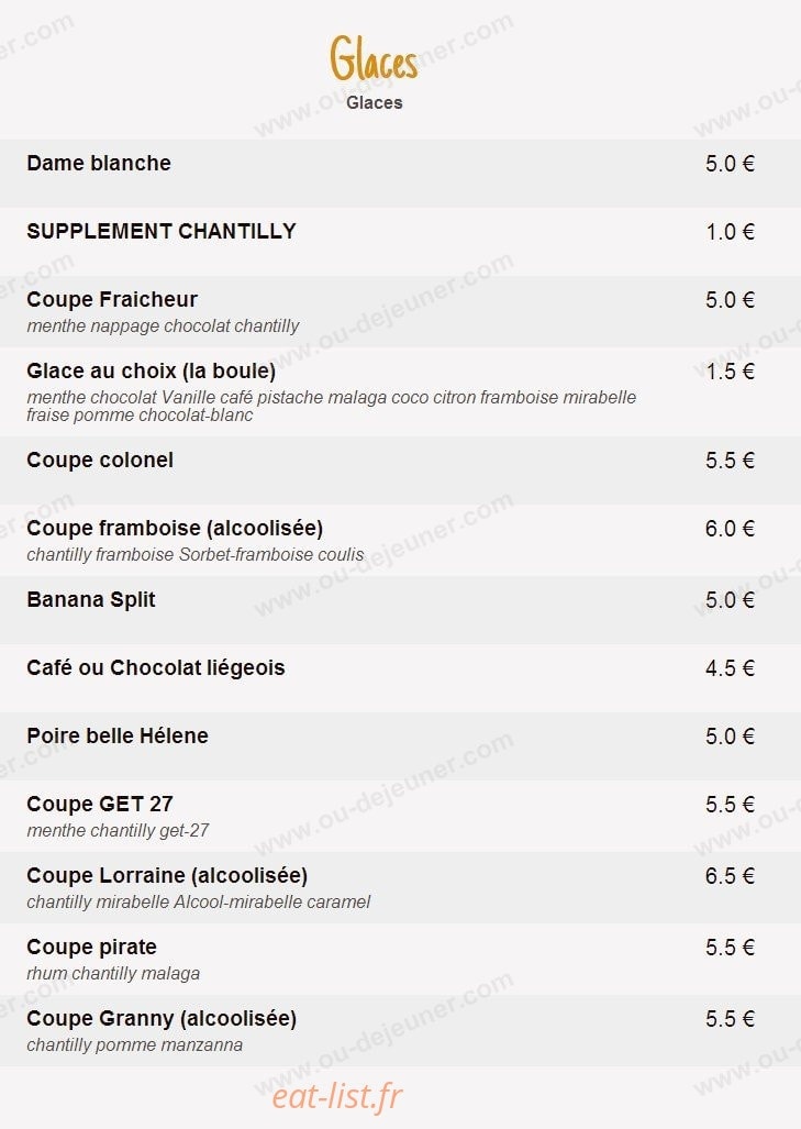 Chez Rosa — carte page 7