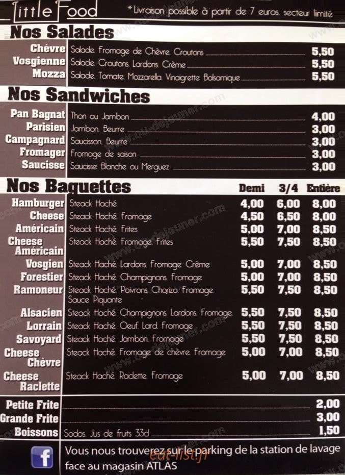 Little food — carte page 1
