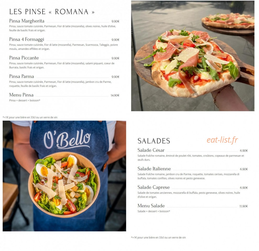 O'Bello — carte page 2