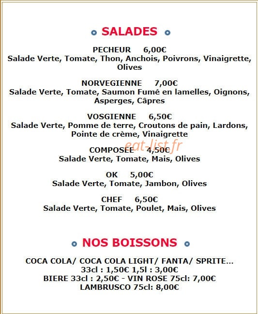 Ok pizza — carte page 7