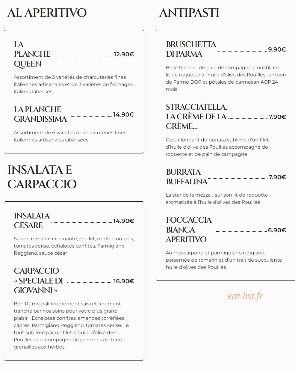 Queen Mamma — carte page 1