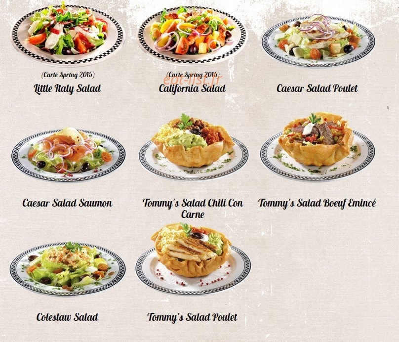 Tommy's Diner Café — carte page 4