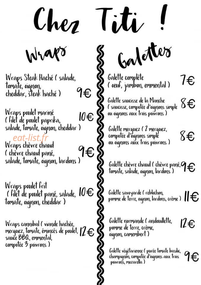 Chez Titi — carte page 1