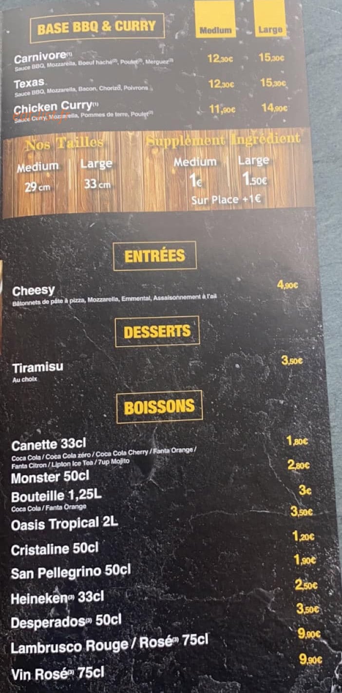 Pizzeria Tempio — carte page 4