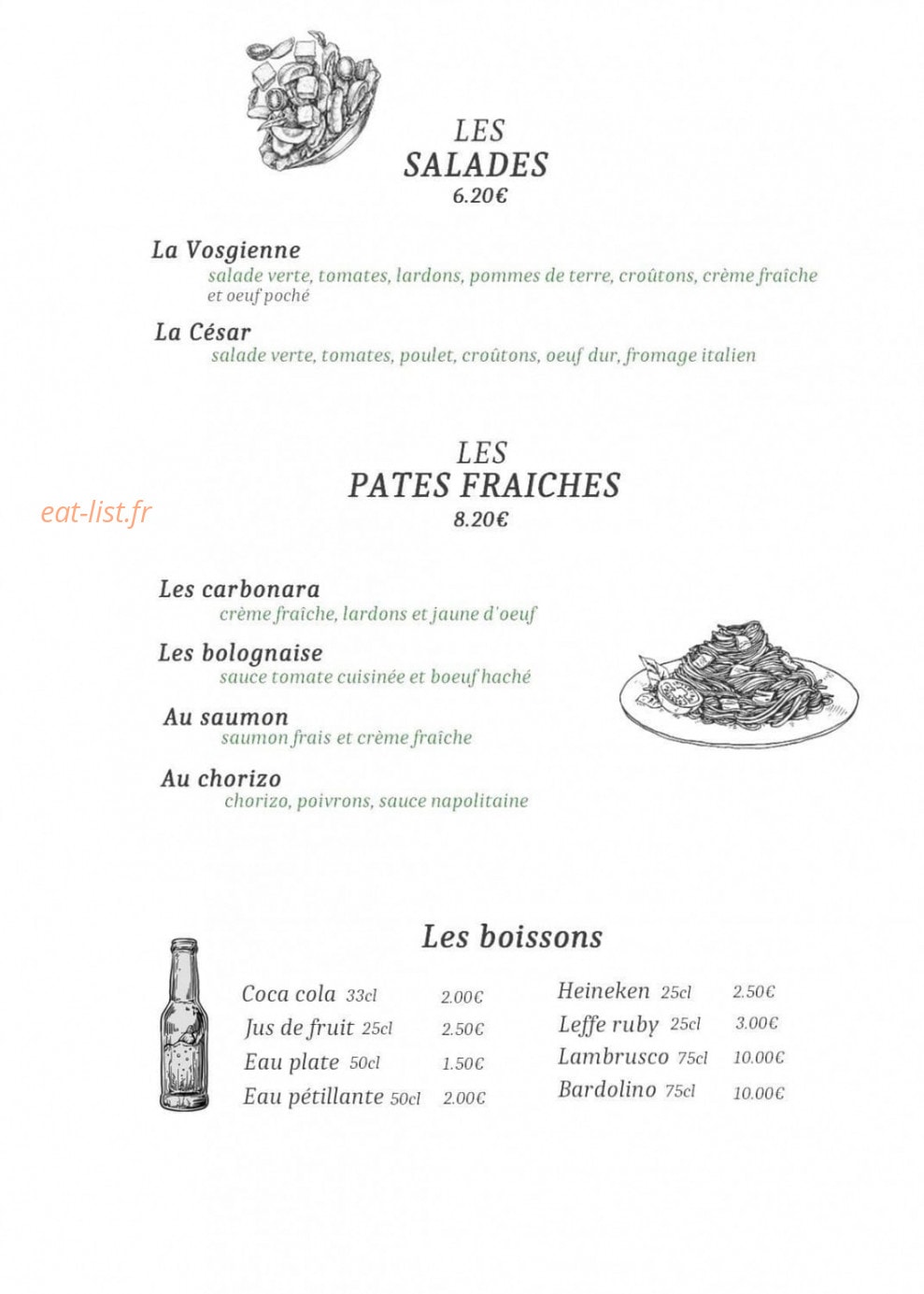 Pizzeria Tony — carte page 3