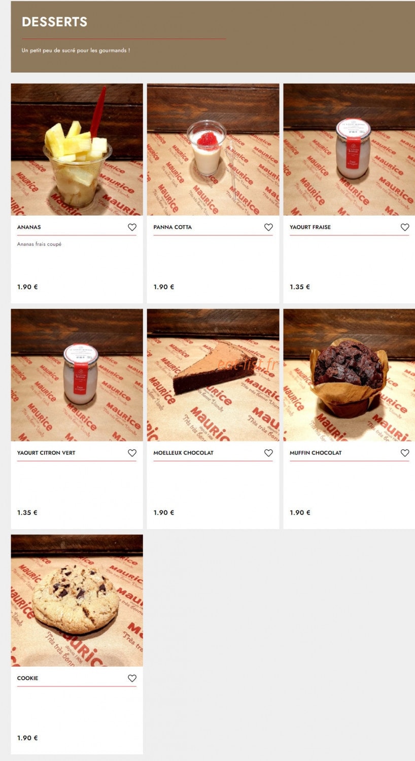 Boucherie Maurice — carte page 4