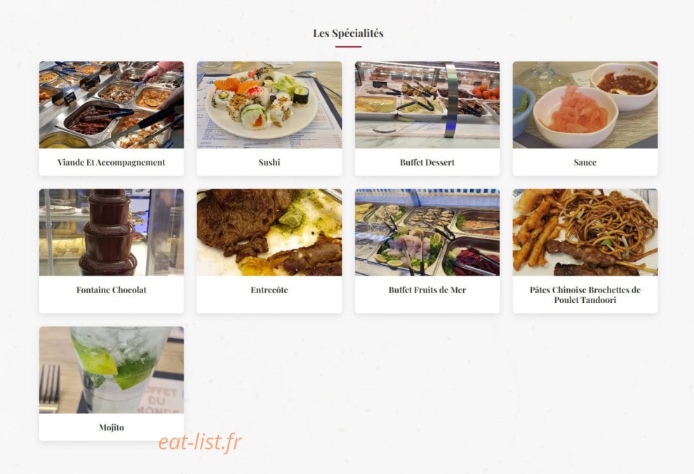 Buffet Du Monde — carte page 2