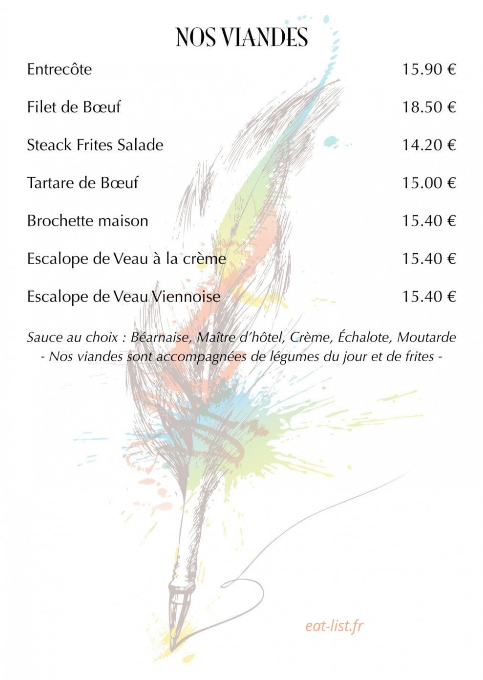 Au P'tit Lorrain — carte page 5