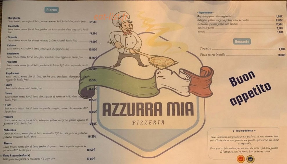 Azzurra Mia — carte page 1