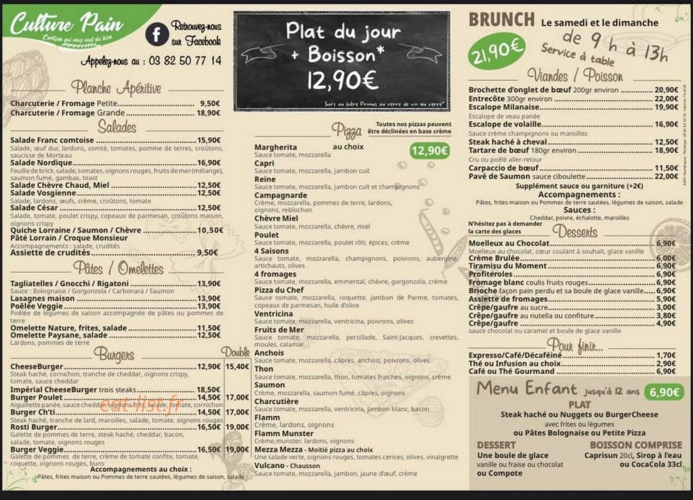 Culture Pain — carte page 1