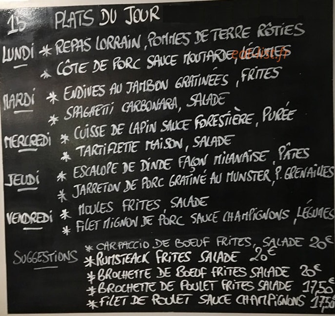 La Brasserie de la Mairie — carte page 1